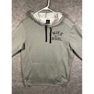 Nike‎ BSBL Dri-FIT 3/4 Sleeve Baseball Hoodie Grey Mens Small 880921-063